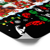 Vrolijk Kerstfeest Asl Gebarentaal Drie Santa Iris Poster (Hoek)