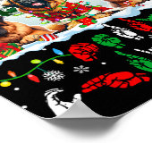 Vrolijk Kerstfeest Asl Gebarentaal Drie Santa Leon Poster (Hoek)