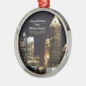 Vrolijk kerstfeest, Atlanta, Georgia Skyline Metalen Ornament (Links)