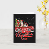 Vrolijk kerstfeest Australian Shepherd Santa Reind Kaart (Gele Bloem)