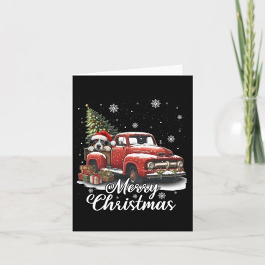 Vrolijk kerstfeest Australische herdershond Riding Kaart (Voorkant)