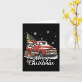 Vrolijk kerstfeest Australische herdershond Riding Kaart (Gele Bloem)