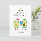 Vrolijk kerstfeest Avocado Gag Holiday Greetings (Staand voorkant)