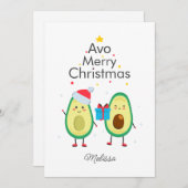 Vrolijk kerstfeest Avocado Gag Holiday Greetings (Voorkant / Achterkant)