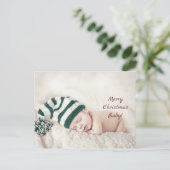 Vrolijk kerstfeest Baby Briefkaart (Staand voorkant)