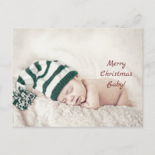 Vrolijk kerstfeest Baby Briefkaart (Voorkant)