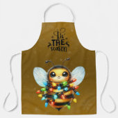 Vrolijk Kerstfeest Baby Bumble Bee Tangled Lights Schort (Voorkant)