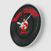 Vrolijk kerstfeest Baby. Clock Record Grote Klok (Hoek)