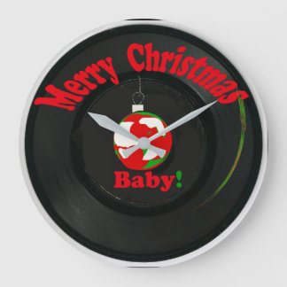Vrolijk kerstfeest Baby. Clock Record Grote Klok
