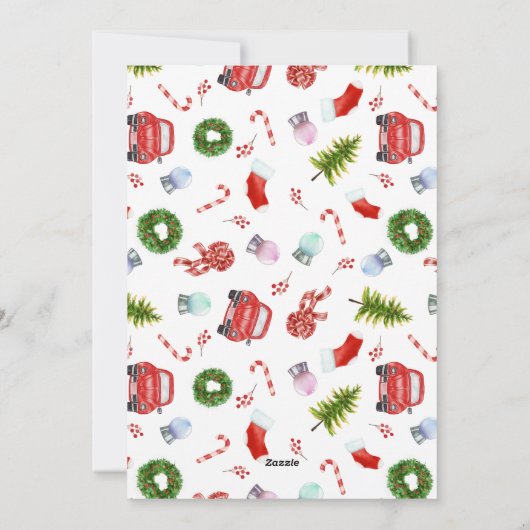 vrolijk kerstfeest | Baby eerste kerstfoto Feestdagenkaart (Achterkant)