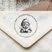 Vrolijk Kerstfeest Baby Elf in Santa's Pet Zelfinktende Stempel