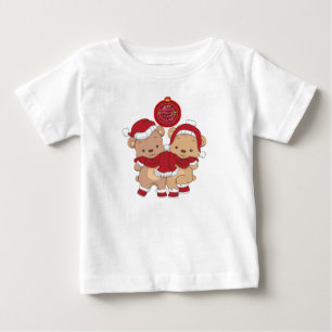 : Vrolijk Kerstfeest Baby Fijne Jersey T-shirt