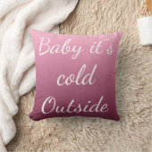 Vrolijk kerstfeest "Baby het is koud buiten" Kussen (Deken)