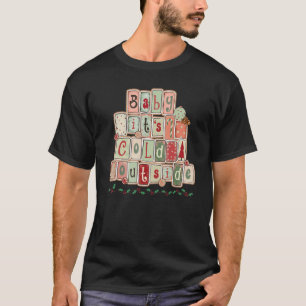 Vrolijk kerstfeest Baby met koude buitenkerstmis T-shirt