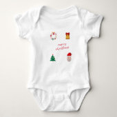 Vrolijk kerstfeest baby romper (Voorkant)