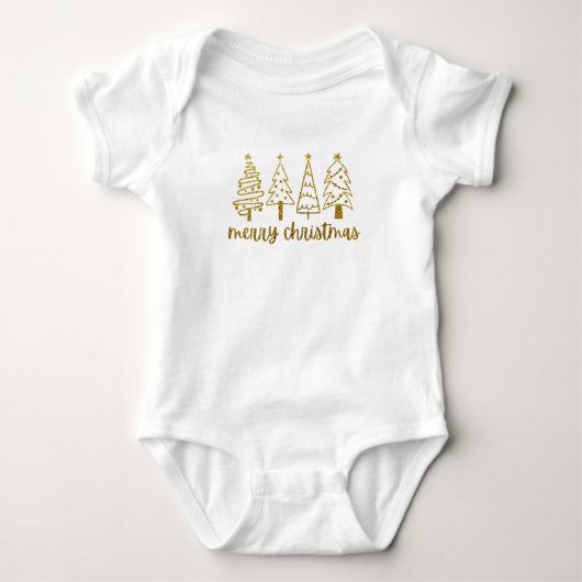 Vrolijk kerstfeest Baby Romper (Voorkant)