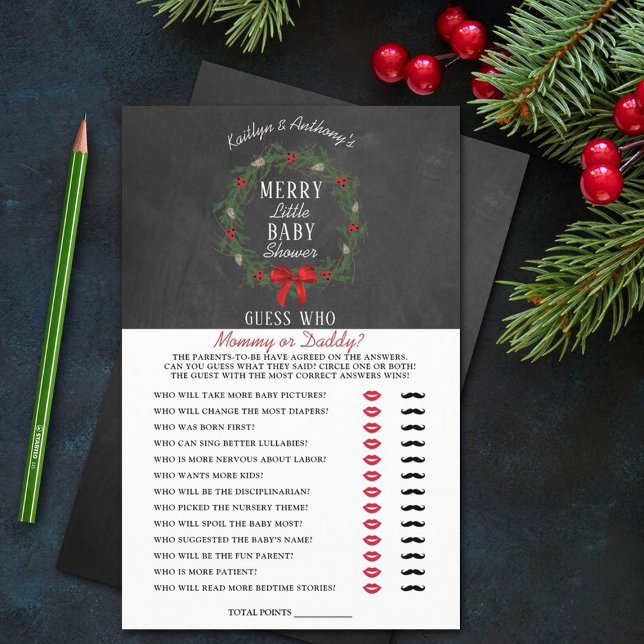 Vrolijk kerstfeest Baby shower Raad eens wie er gi (Creator heeft geüpload)