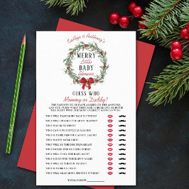 Vrolijk kerstfeest Baby shower Raad eens wie er gi