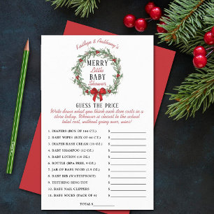 Vrolijk kerstfeest Baby shower raad je de prijs