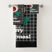 Vrolijk kerstfeest! bad handdoek (Insitu)