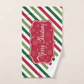 Vrolijk kerstfeest bad handdoek (Handdoek)