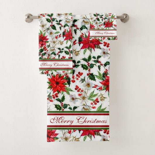 Vrolijk kerstfeest bad handdoek (Insitu)