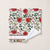 Vrolijk kerstfeest bad handdoek (Wasdoekje)