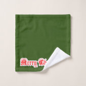 Vrolijk kerstfeest bad handdoek (Wasdoekje)