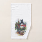 Vrolijk kerstfeest bad handdoek (Handdoek)