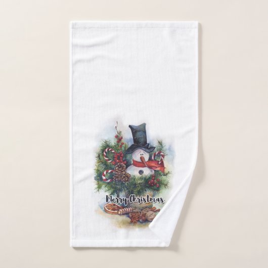 Vrolijk kerstfeest bad handdoek (Handdoek)