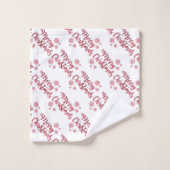 Vrolijk kerstfeest bad handdoek (Wasdoekje)