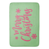 Vrolijk kerstfeest badmat (Voorkant Verticaal)