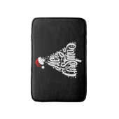 Vrolijk kerstfeest badmat (Voorkant Verticaal)