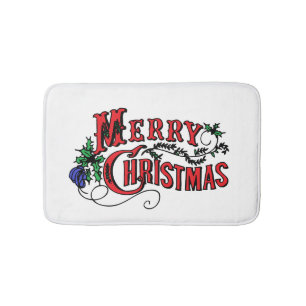 Vrolijk kerstfeest badmat