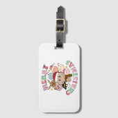 Vrolijk kerstfeest bagagelabel (Voorkant (verticaal))