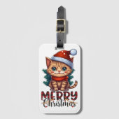Vrolijk kerstfeest bagagelabel (Voorkant (verticaal))