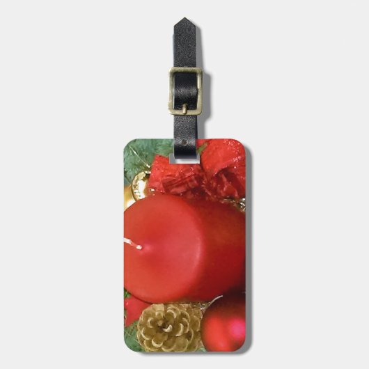 Vrolijk kerstfeest bagagelabel (Voorkant verticaal)