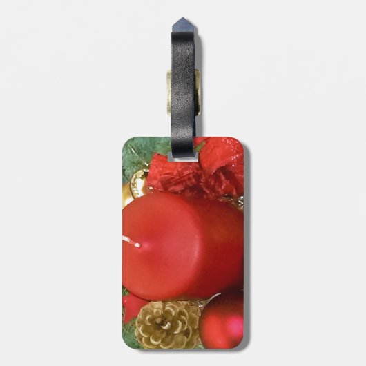 Vrolijk kerstfeest bagagelabel (Achterkant verticaal)