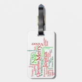 Vrolijk kerstfeest bagagelabel (Achterkant verticaal)