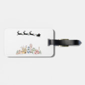 Vrolijk kerstfeest bagagelabel (Achterkant horizontaal)