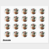 Vrolijk Kerstfeest Bakkerij Cupcake Dank u Sticker (Vel)