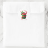 Vrolijk Kerstfeest Bakkerij Cupcake Dank u Sticker (Tas)