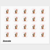 Vrolijk Kerstfeest Bakkerij Cupcake Personaliseer  Ronde Sticker (Vel)