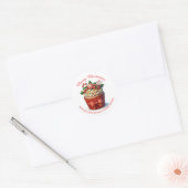 Vrolijk Kerstfeest Bakkerij Cupcake Sticker (Envelop)