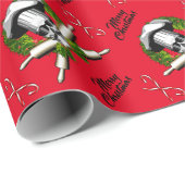 Vrolijk kerstfeest: bakkersschedel cadeaupapier (Rol Hoek)