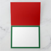 Vrolijk Kerstfeest Banner Rood rendier Kaart (Binnen)