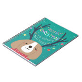 Vrolijk Kerstfeest: Beagle Illustratie Kunst Notitieboek (Linkerzijde)