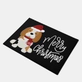 Vrolijk kerstfeest | Beagle Santa Claus Deurmat (Schuin)