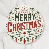 Vrolijk kerstfeest bedankjes labels (Achterkant)