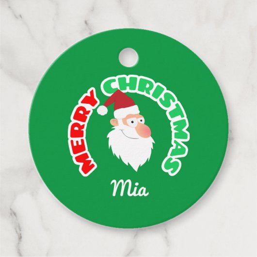 Vrolijk kerstfeest bedankjes labels (Voorkant)